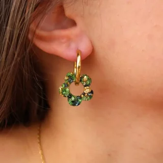 Créoles interchangeables pierres