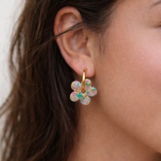 Créoles interchangeables confetti