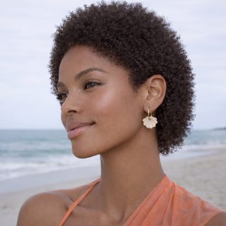 Créoles interchangeables coquillage