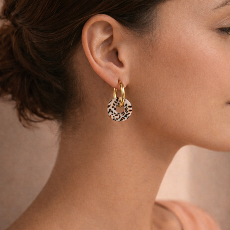 Créoles interchangeables rondes