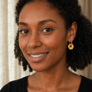 Créoles interchangeables tournesol