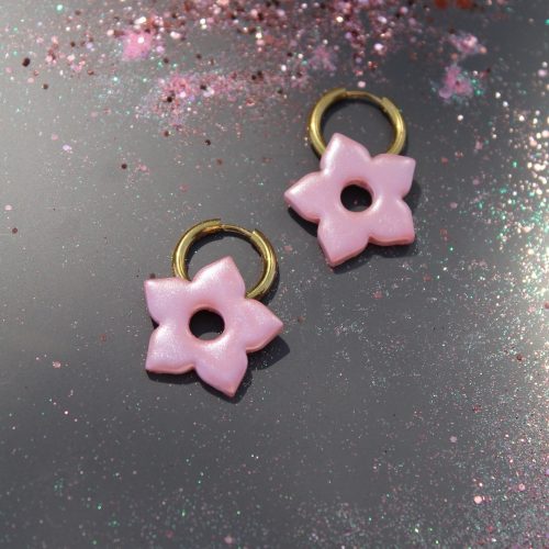 Grandes fleurs roses claires