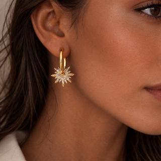 Créoles interchangeables soleil