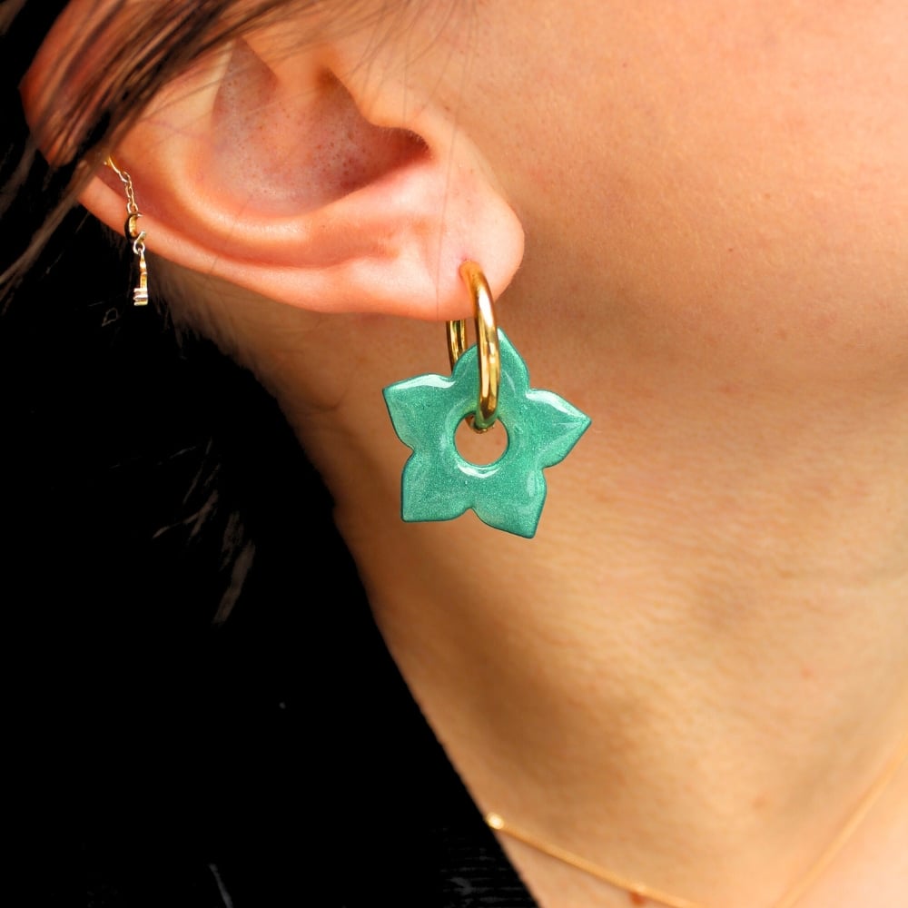 grande fleur interchangeable verte