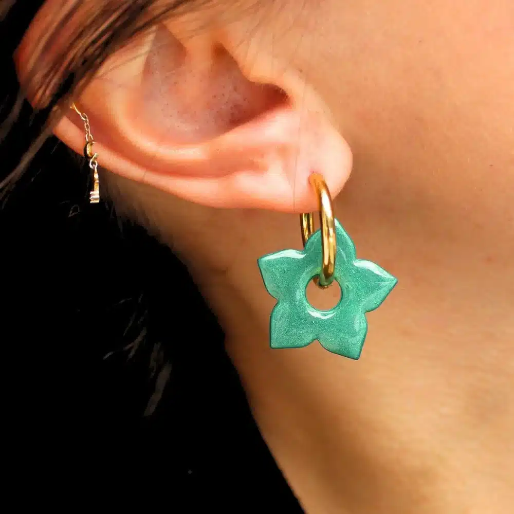 grande fleur interchangeable verte