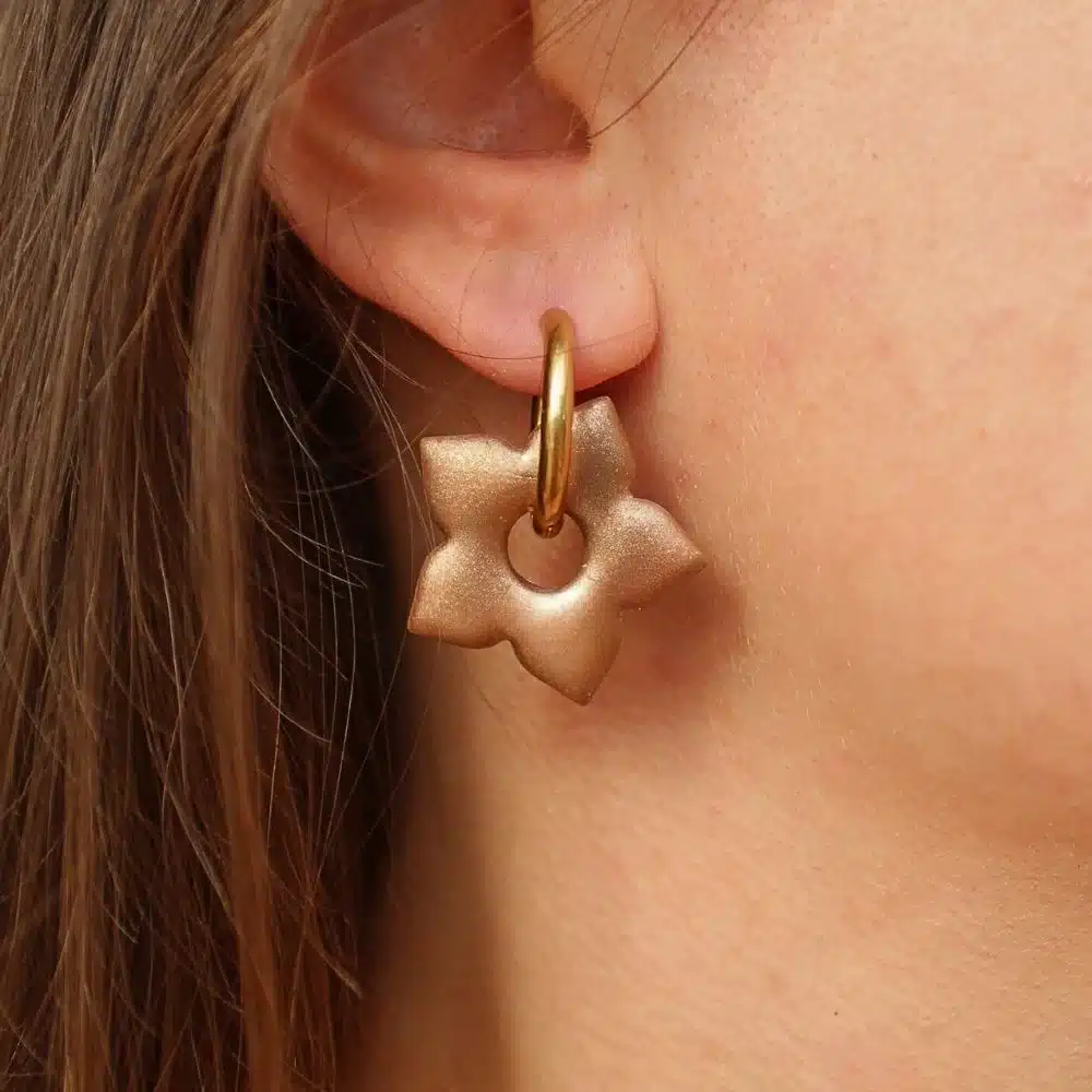 grande fleur interchangeable marron