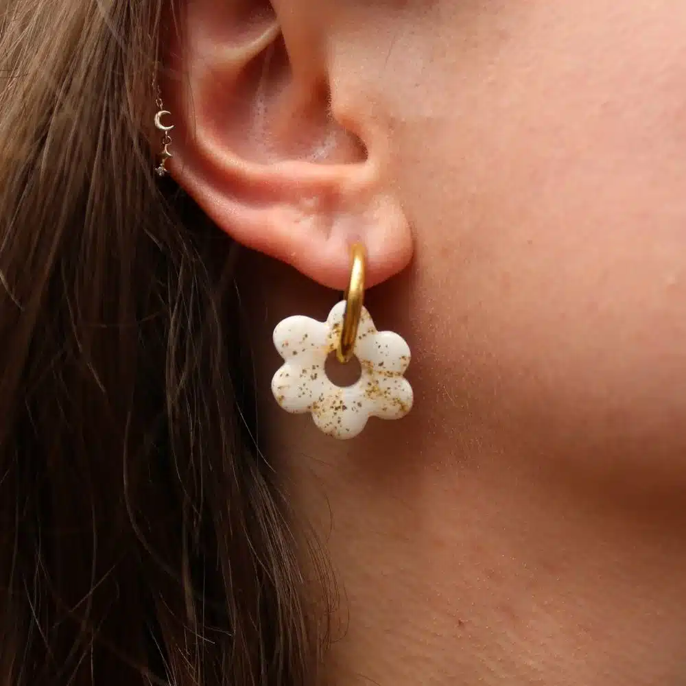 Pampilles blanche et or