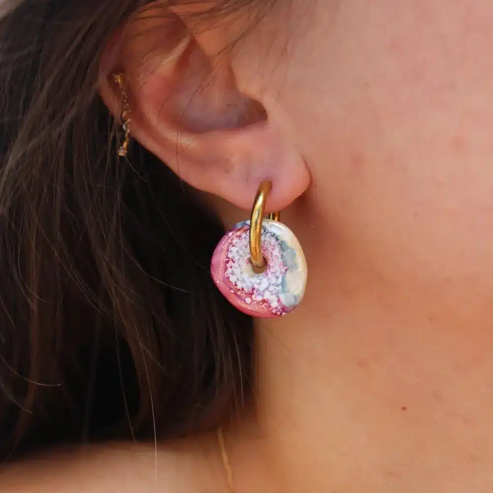 Donut céramique tricolore