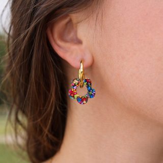 Créoles interchangeables pierres