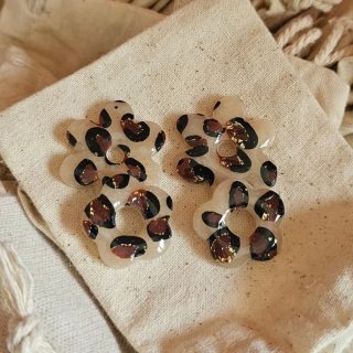 Créoles interchangeables léopard