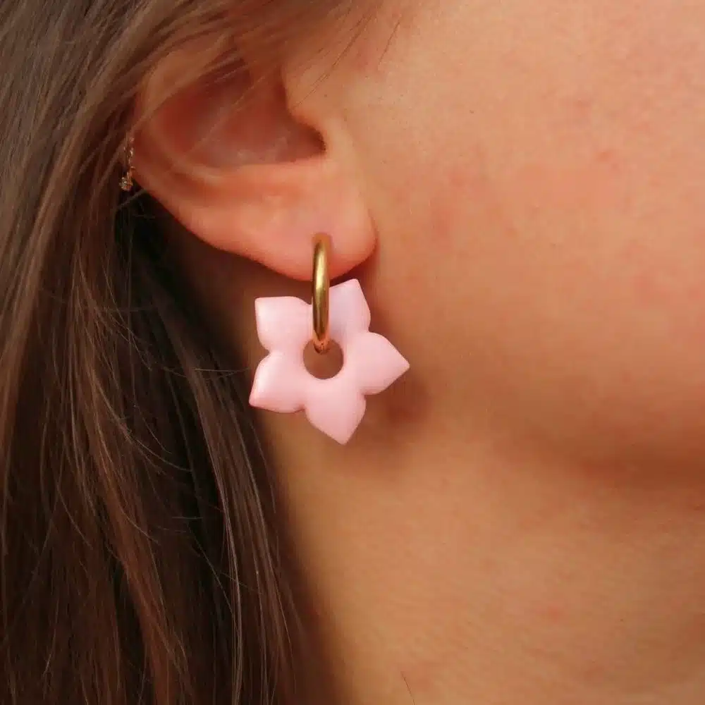 grande fleur interchangeable rose clair