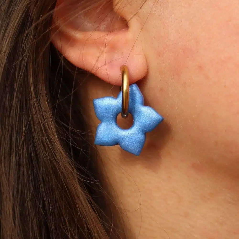 grande fleur interchangeable bleue