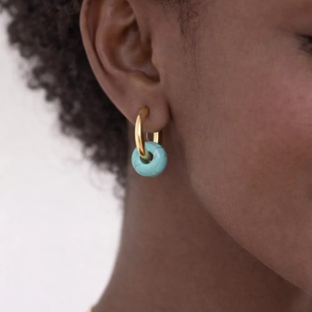 mini donut bleu marbre