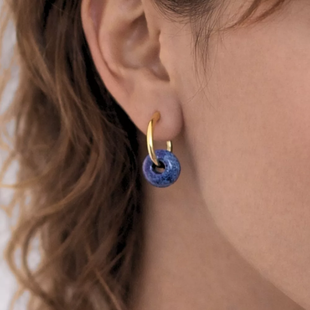 mini donut bleu foncé