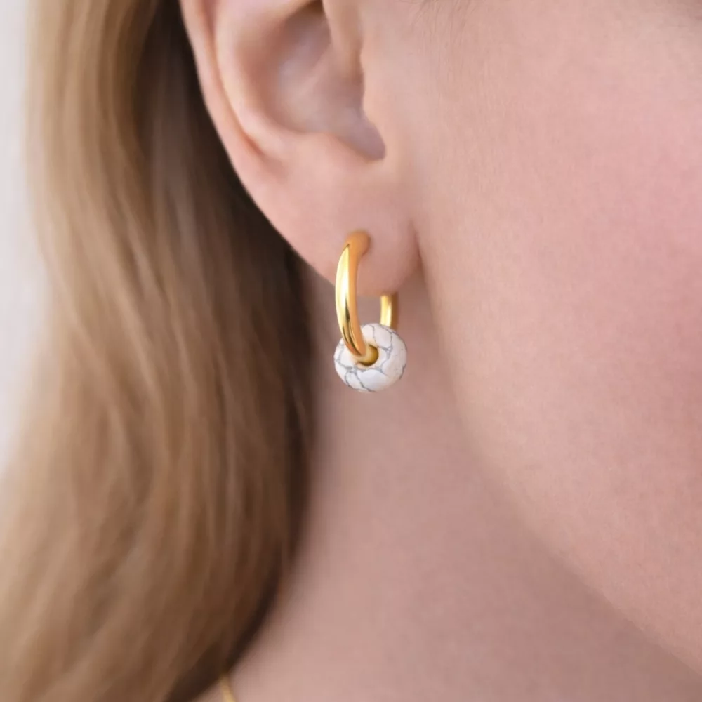 mini donut blanc marbre