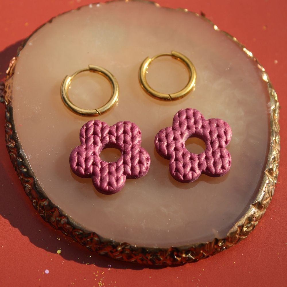 fleur pull lie de vin