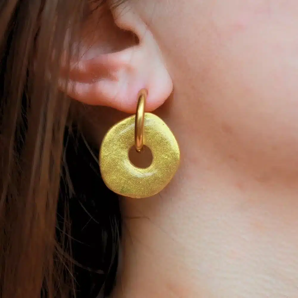 Pampilles rondes dorées