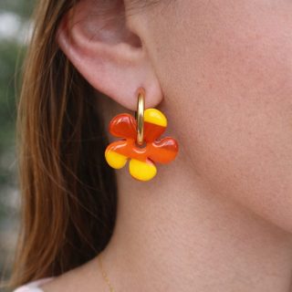 Créoles interchangeables seventies