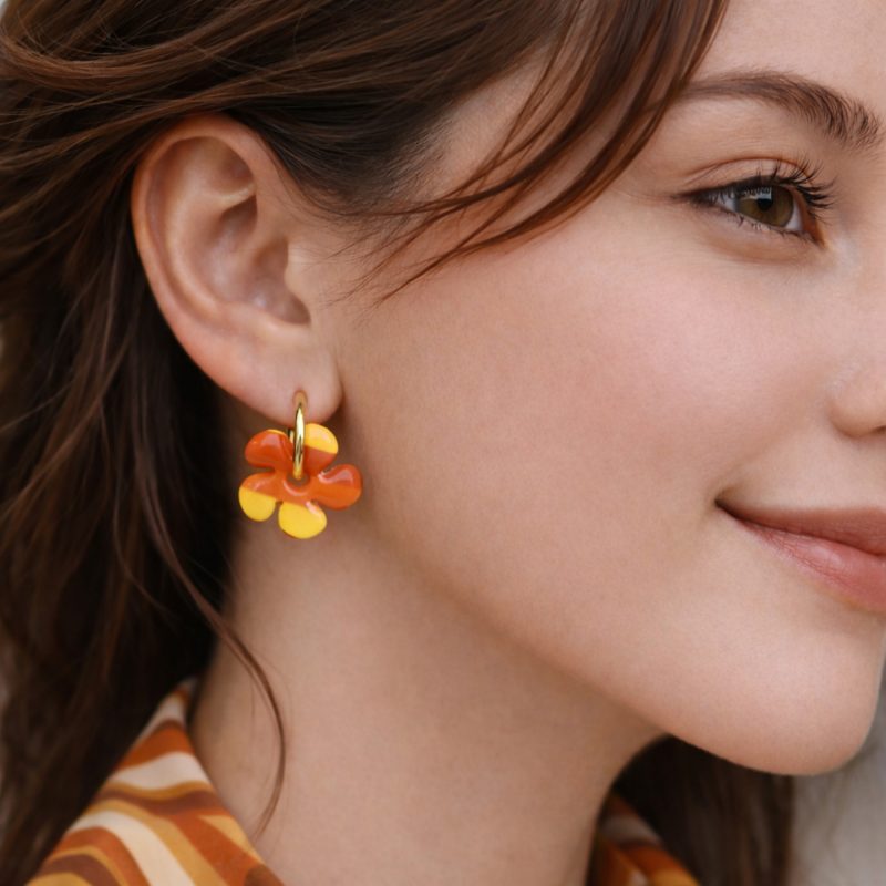 Créoles interchangeables seventies