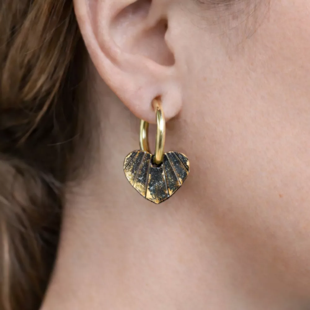 petit coeur strié noir