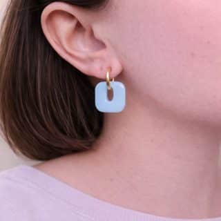 Créoles interchangeables pastels