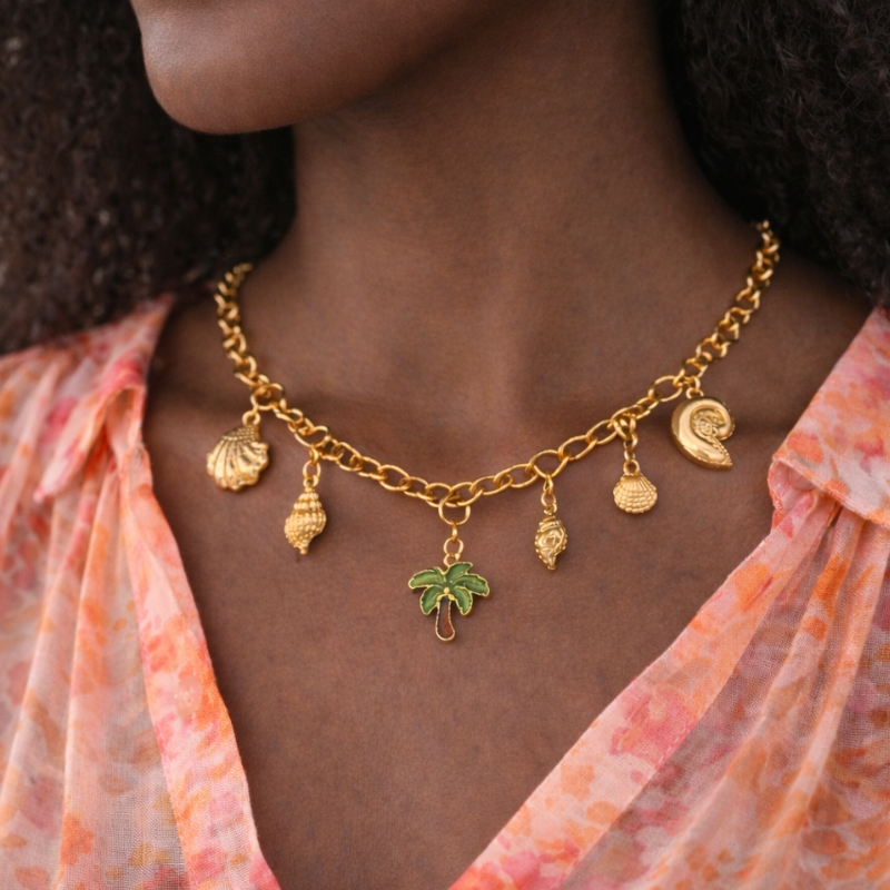 Collier charms breloques