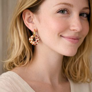 Créoles interchangeables girafe