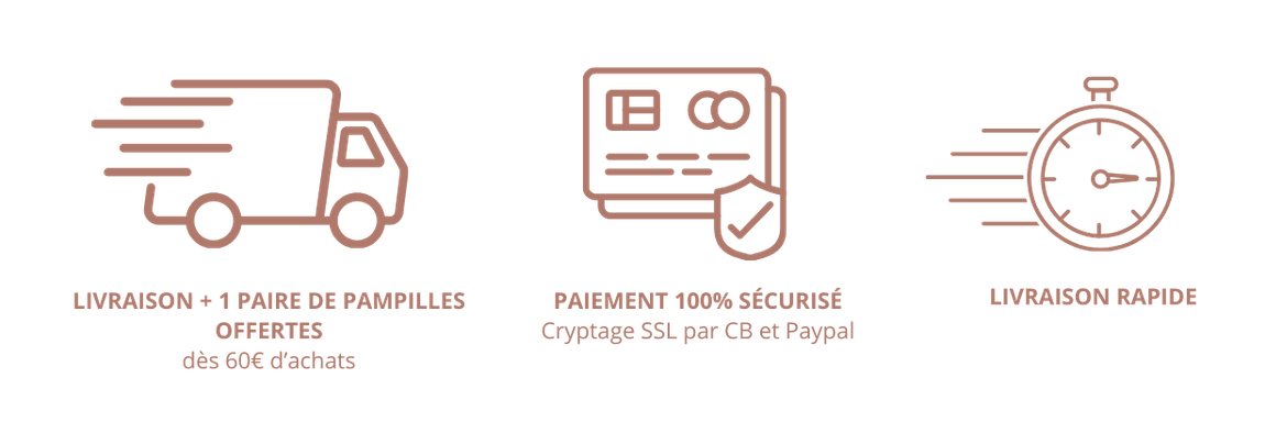 LIVRAISON + 1 paire de pampilles OFFERTES Dès 60€ d’achats