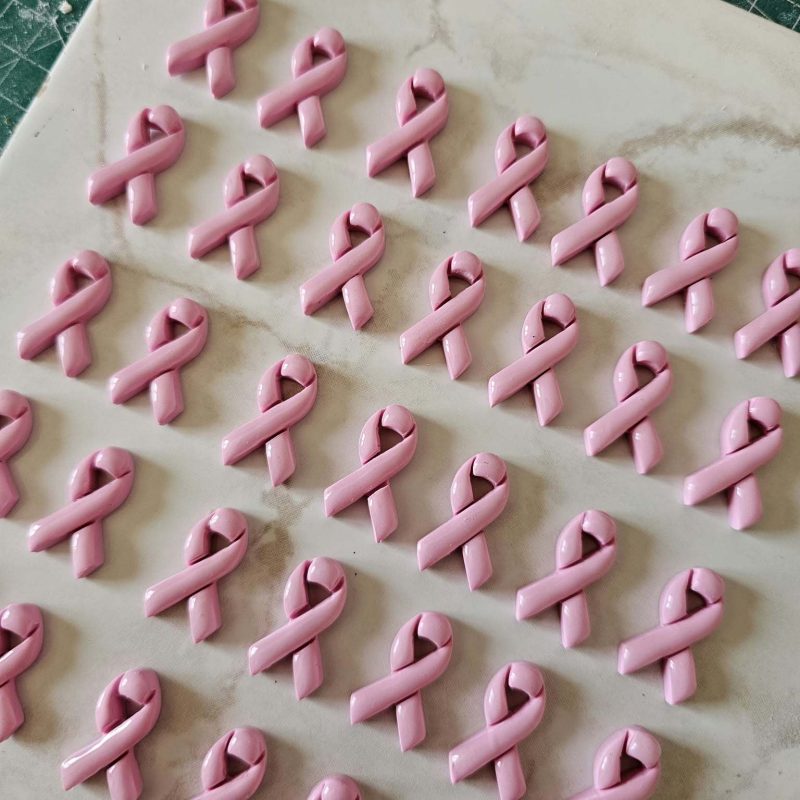 Créoles interchangeables ruban – Octobre Rose