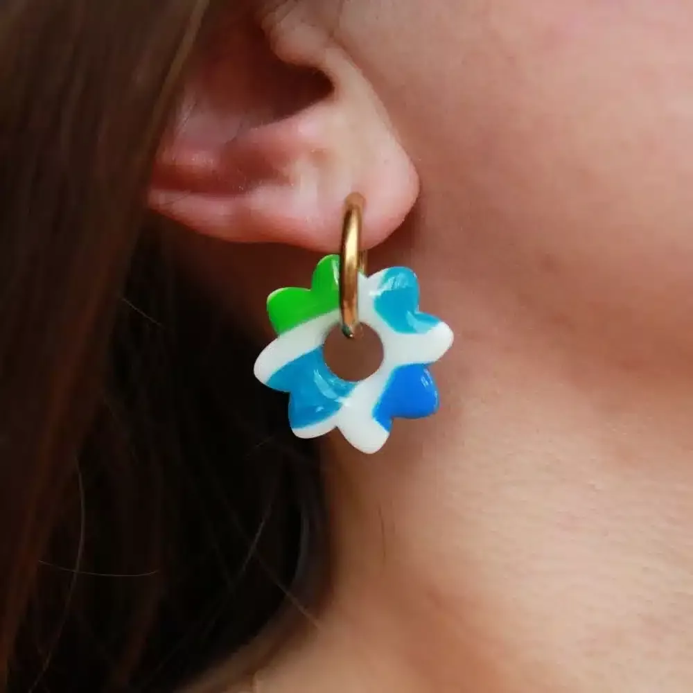 Pampilles vertes et bleues